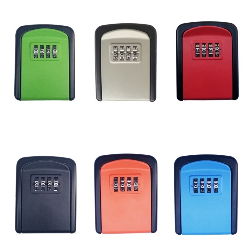 Small Key Box Password Lock Metal Outdoor Wall-mounted Anti-theft Lock Box