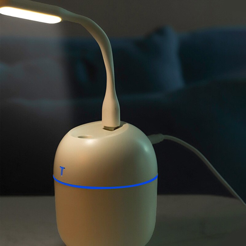 Mini humidificador de aire ultrasónico 200ML USB Copa deslumbrante difusor de aceites esenciales LED niebla que hace el humidificador purificador del hogar