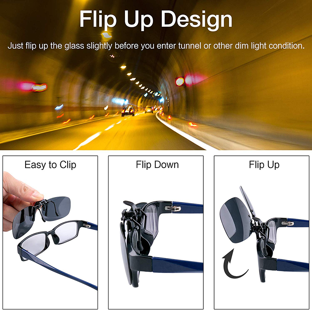 2 Stuks Clip Op Zonnebril Bijziend Rijden Nachtzicht Lens Fietsen Zonnebril Clip Rijden Brillen Clip Zonnebril