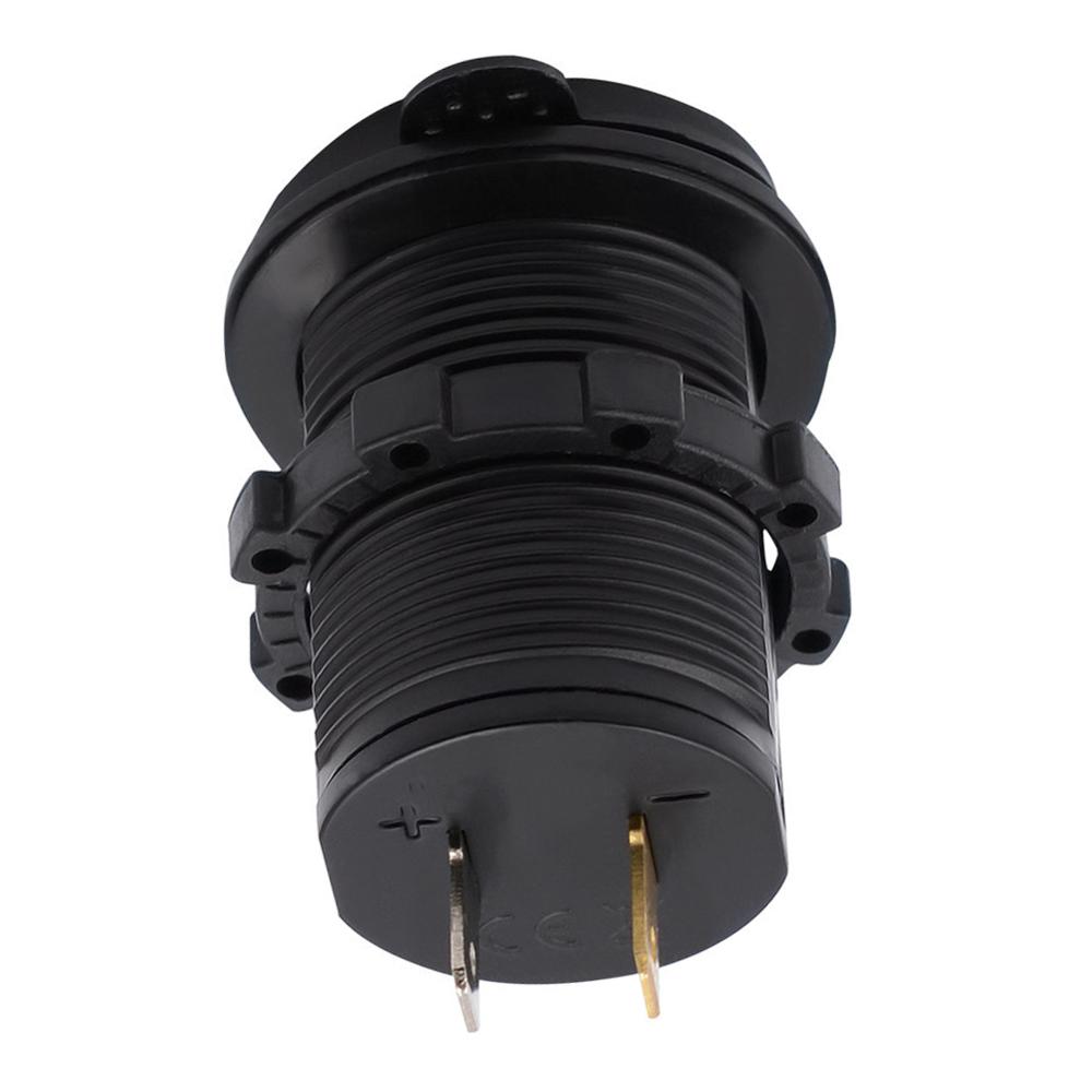 Autolaturi pistoke 12v/24v dual usb pistorasia laturi led digitaalinen näyttö moottoripyörän tupakansytyttimen pistoke latureita