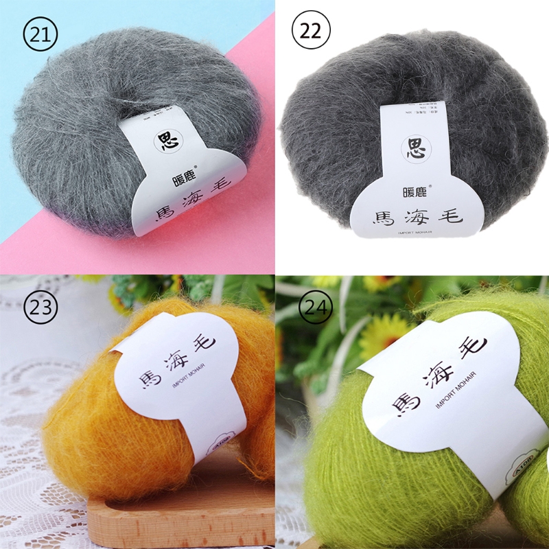 Fil de laine à tricoter en cachemire doux, Mohair T84E, bricolage, châle, écharpe, fil à Crochet, fournitures