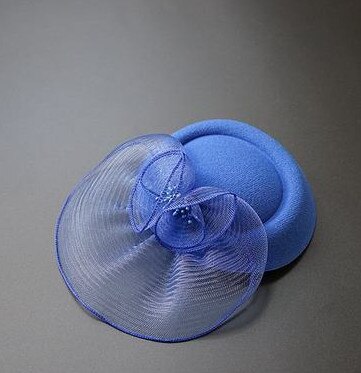 Accessoires de Mariage chapeau de mariée fête de Mariage femmes chapeau fleur brésil russie chapeau melon pas cher Vintage Mariage chapeau de mariée: blue