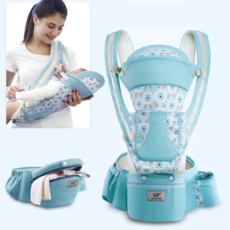 Portabebé ergonómico para bebé de 0 a 48 meses, porta bebés para bebé, cabestrillo para bebé 3 en 1, frontal, ergonómico, canguro, eslinga para llevar a bebé: Greenflower season