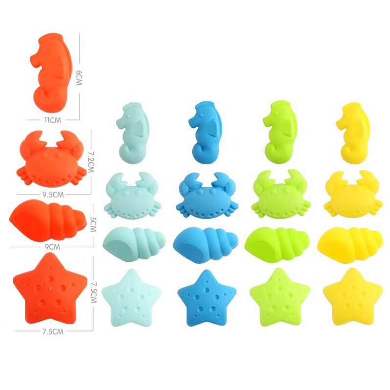 Verano silicona suave bebé playa juguetes niños bolsa de malla conjunto de baño de juguete playa cochecito pato cubo arena molde herramienta juego de agua