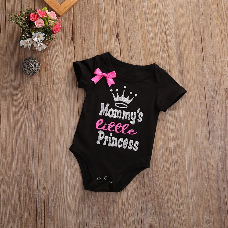 Brand Newborn Infant Baby Jumpsuit Short Sleeve Bodysuit Toddler Girls Clothes Outfit 0-18M