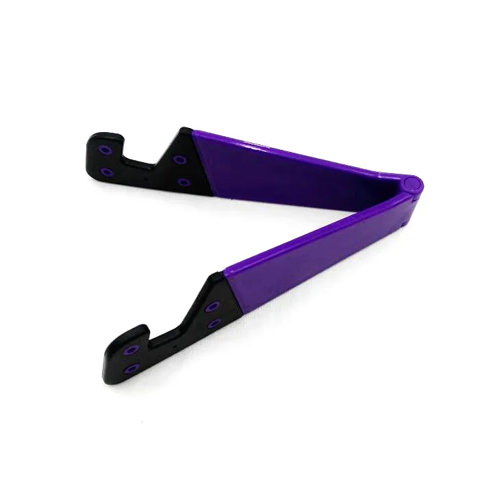 Foldable V Shape Cellphone Stand Holder Mobile Tablet Adjustable Desk Support Holder Rack Cellphone Tabletop Holder: PURPLE