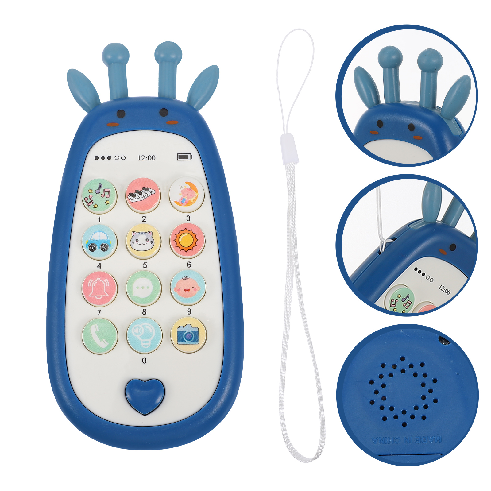 Verschleißfestes praktisch, interessantes babyhandy, haushaltsaccessoire für babys und kleinkinder: Blau 14 x 7 x 2.1cm