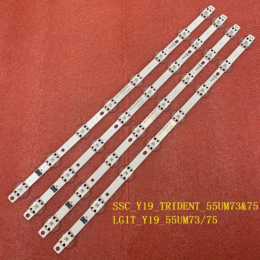 Tira de luces LED de retroiluminación, accesorio para LG 55UM7660PLA 55UM7450PLA 55UM7400PLB 55UM7300AUE 55UM7650PSB 55UM7470PSA 55UM7520PSB 55UM7300PUA, 4 piezas