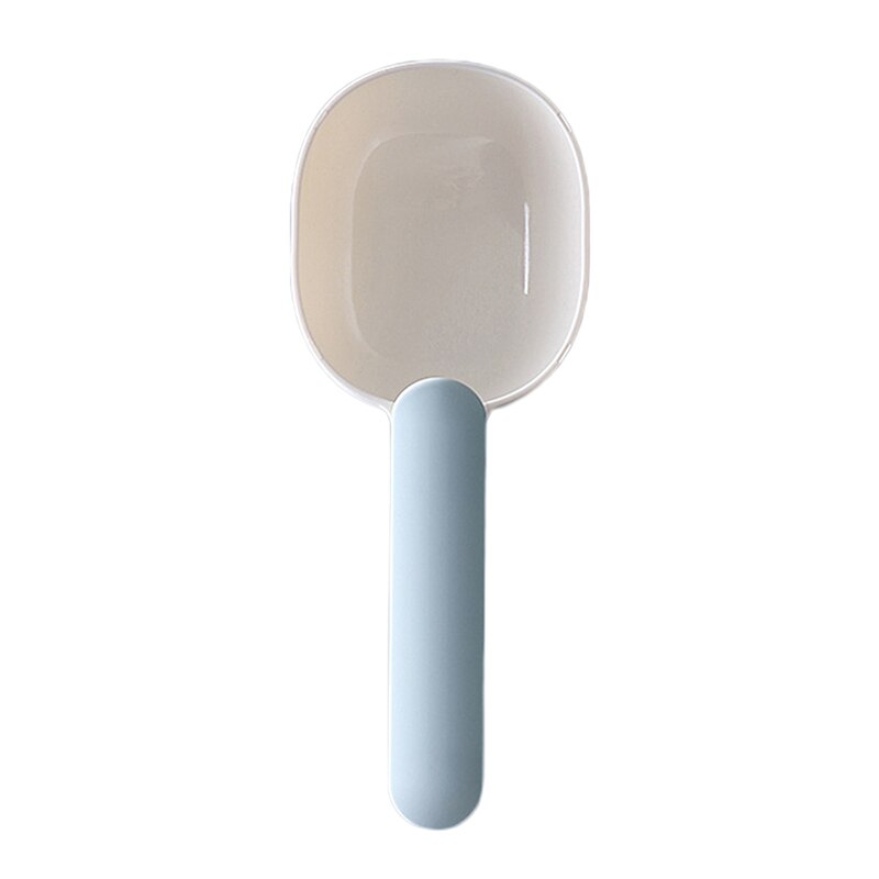 Cuchara para Harina de granos gruesos con Clip, cuchara de plástico para arroz, gran capacidad, cuchara de sellado para el hogar, accesorios de cocina, 1 ud.: Blue White