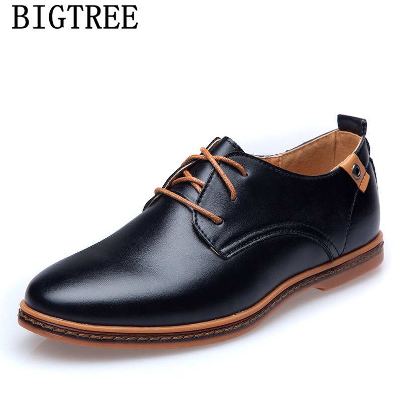SIRRI Boys' black Oxford shoes, classic slip-on design for formal and