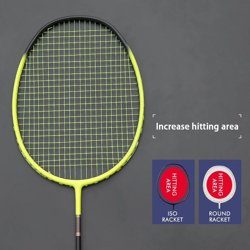 Professionele Ultralight Carbon Fiber 5U 75G Strung Badminton Racket Max Spanning 30LBS Racquct Met Snaren Tassen Rackets Sport
