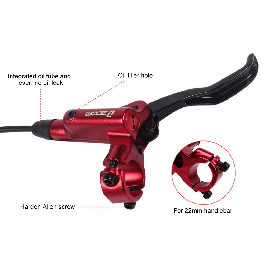 Zoom HB-875 freio de bicicleta mtb freio a disco hidráulico frente pinças traseiras conjunto 22mm mountain bike esquerda direita freio a disco