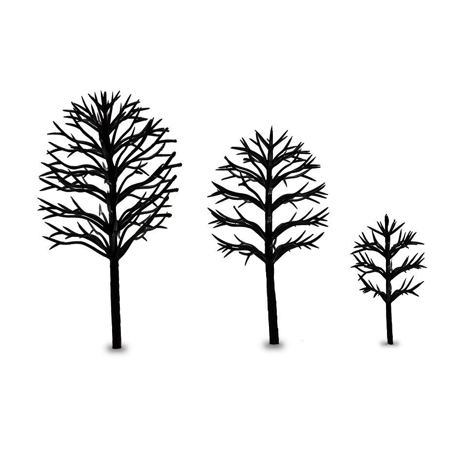 100PCS Architecture Building Plastic Model Tree Trunk Making Trees Materials DIY Scene Railway Train Layout for Diorama