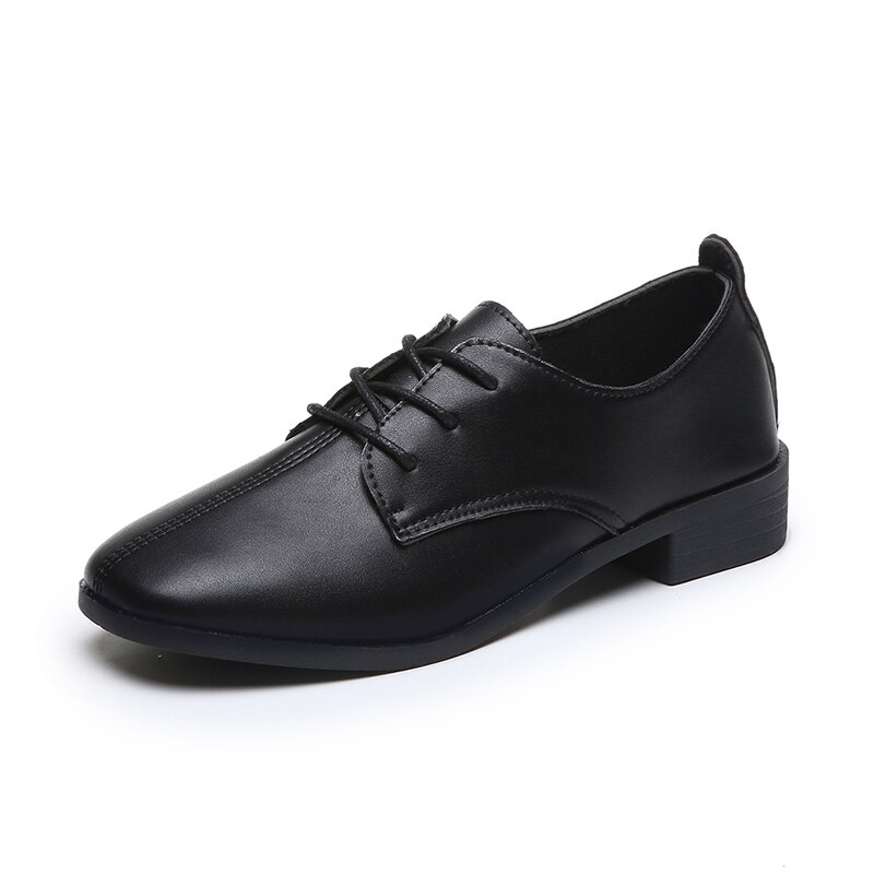 Svarta sneakers kvinnor skor oxfords kvinnliga loafers lägenheter lack läder slip on platå skor kvinna snörning dam skor: Matt / 8.5