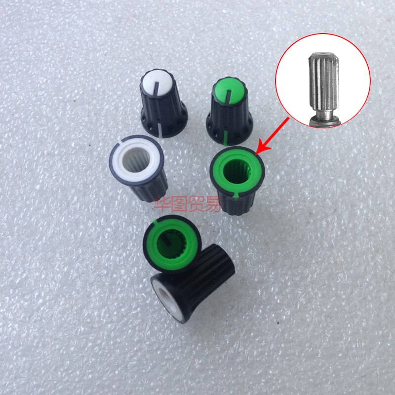 10 stks Rotary potentiometer gekartelde as knop caps/148 Potentiometers Bloem as knop/versterker volume knoppen 16.3mm * 11.8mm