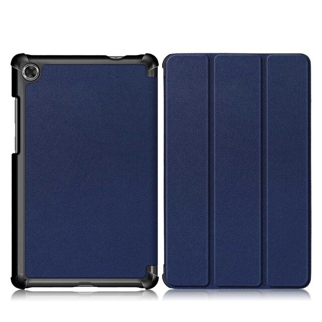 3- opvouwbare magnetische hoes voor lenovo tab  m8 tb-8505f tb -8505x 8.0 inch tablethoes voor lenovo tab  m8 hoes + film + stylus: Zwart
