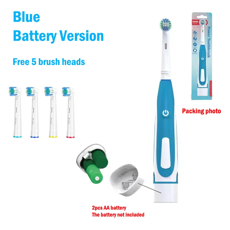 Cepillo de dientes eléctrico sónico redondeado, cepillo de dientes vibratorio 3D, rotación, cuidado de las encías, cabezales de cerdas suaves, batería, blanqueamiento dental: Naranja