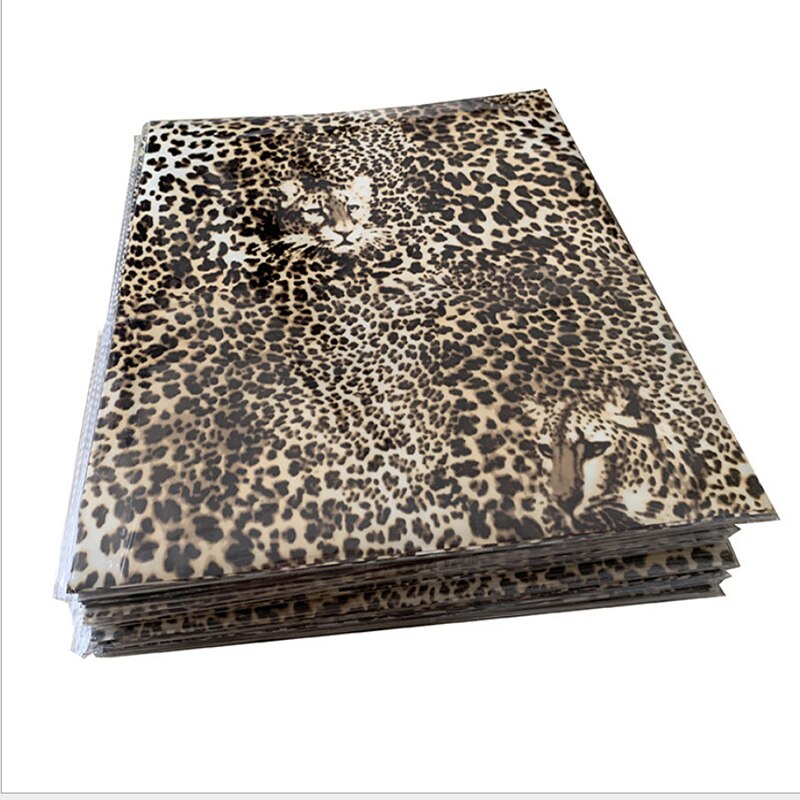 5 ark brun leopard vinyl värmeöverföring premium vilda djur tryck iron-on htv värmeöverföring vinyl för plagg 10*12 tum