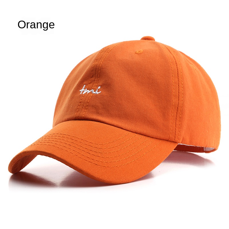 Sleckton udendørs beskyttelse sol hat til damer bomuld baseball cap mænds afslappet toppede cap bogstaver snapback hatte til kvinder: Orange