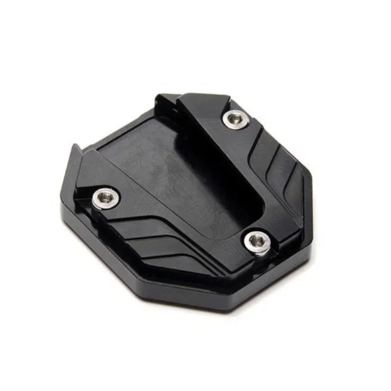 Motorfiets Parkeren Kickstand Extender Voet Zijstandaard Pad Ondersteuning Plaat Motor Accessoires: zwart