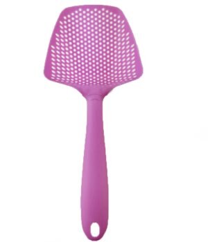 Organboo 1pc nylon + plastfilter vatten skopa dräneringsspade is spade fiske durkslag kichen gadget tillbehör: Rosa