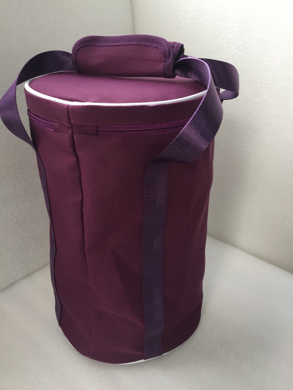 Sac De Transport Pour Bol Chantant - 14 Pouces, Double Fermeture Éclair, 2 Poches, Poignée, Violet