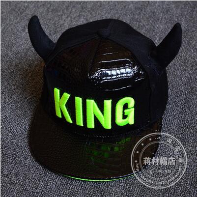 TDX-C10 Summer child sun-shading cap male female child horn hiphop baseball cap baby hat: Army Green