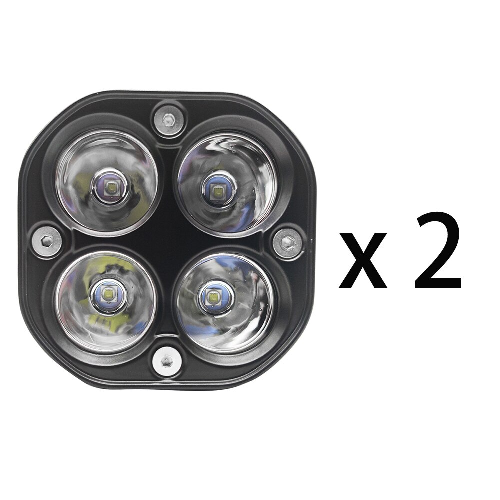 1 stuk 3 inch led-autowerklamp voor offroad-trucks, led-spot, 4wd witte en gele mistlampen op auto's, led-looplichten voor auto's: Witte kleur 2 lampen