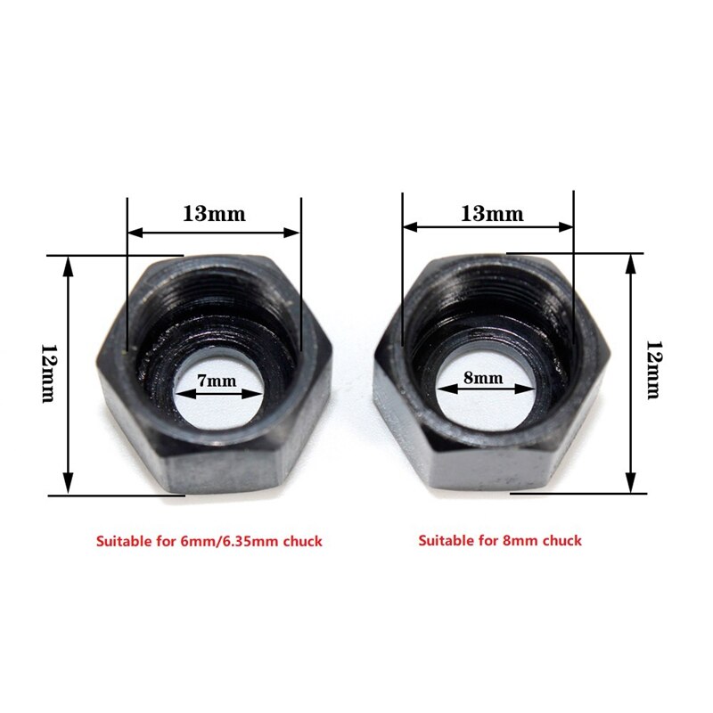 8 Uds engarce de enrutador de Chuck cabezas adaptador para ejercicios de grabado de corte máquina de tallado de Router eléctrico de fresado