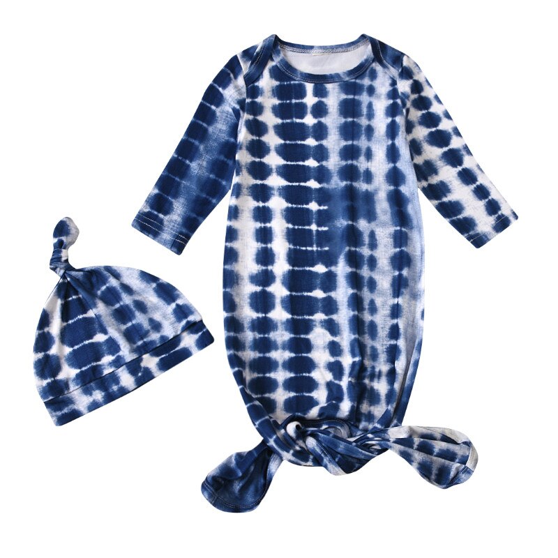 Lente Herfst 2 Stuks Baby Slaapzak Set, gedrukt Ronde Kraag Lange-Mouwen Een Stuk Zak + Hoed Voor Peuter Jongens, Meisjes