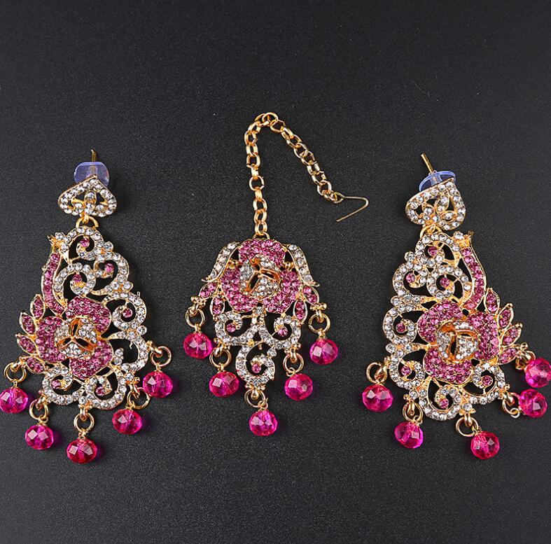 13 Kleuren Etnische Indiase Saree Dansen Oorbellen Voor Vrouwen Wenkbrauwen Indische Kleding Accessoire Party