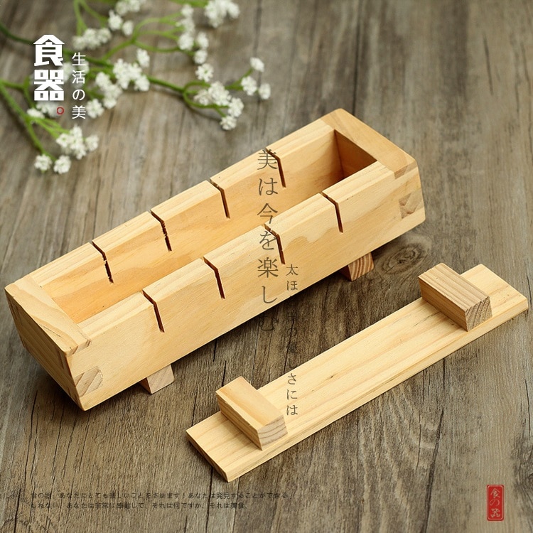 Kit de hacer Sushi, molde de madera para arroz, rollo de comida japonesa, formas de Onigiri, utensilios de cocina DIY