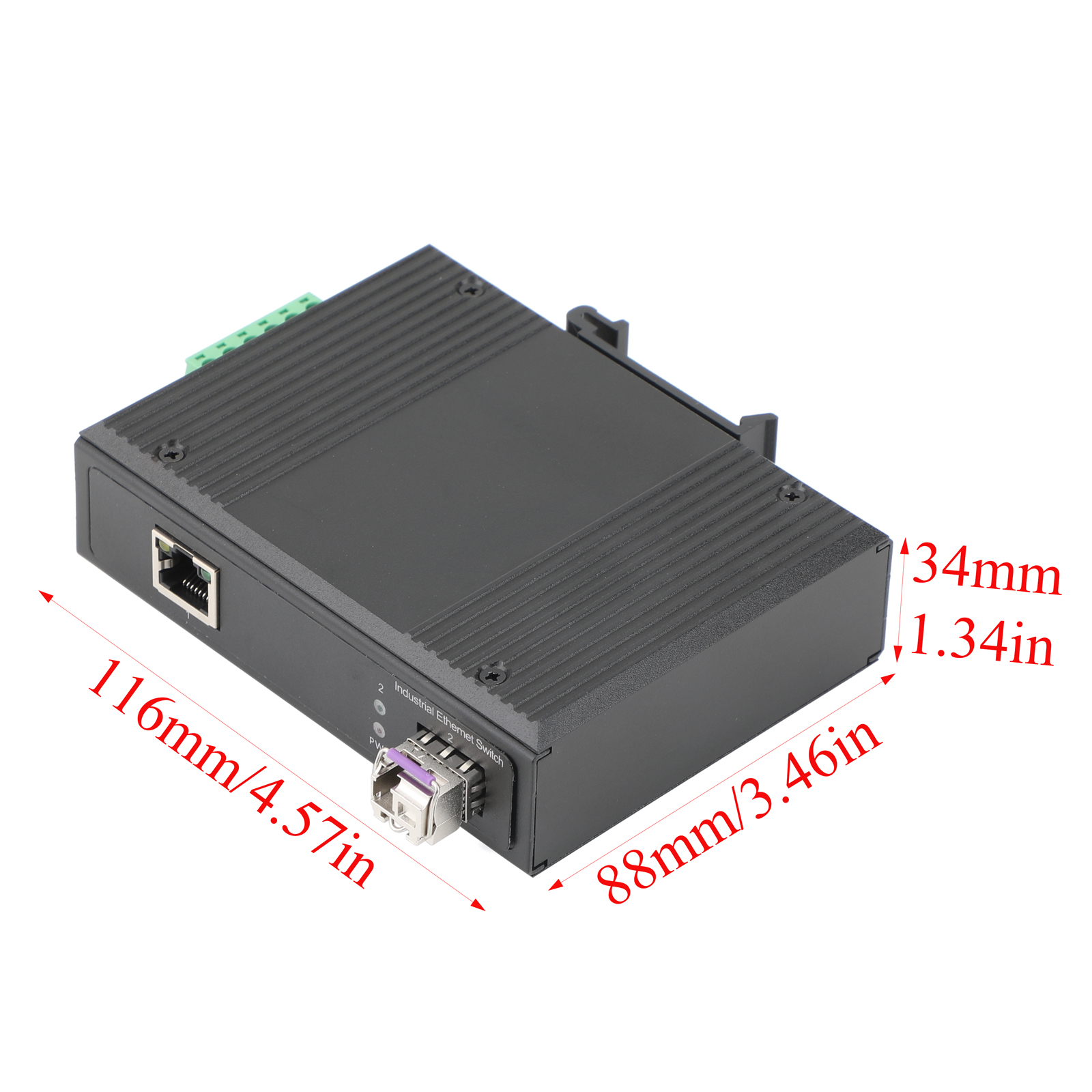 1PCS 100M/1000M SFP Industrial Converter 1 SFP to 1/2/4 POE Transceiver 10/100/1000M Fiber Optic Switch Industrial Network