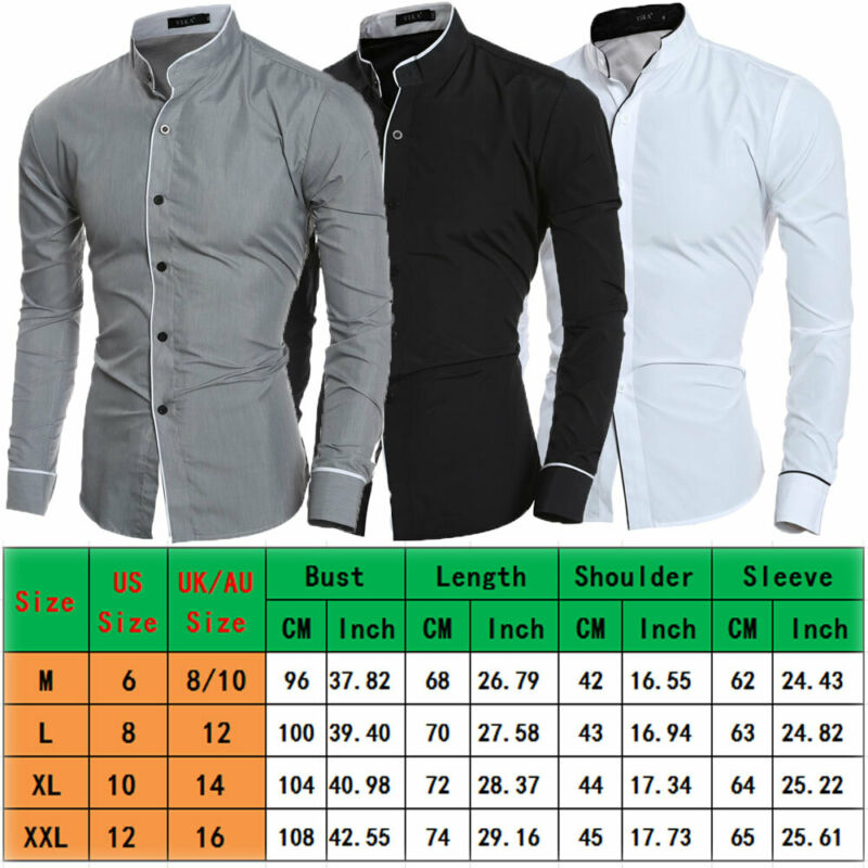 Lyxig formell skjorta för män manlig ädel knapp långärmad casual slim fit kontorsklänning skjortor i solid bomull