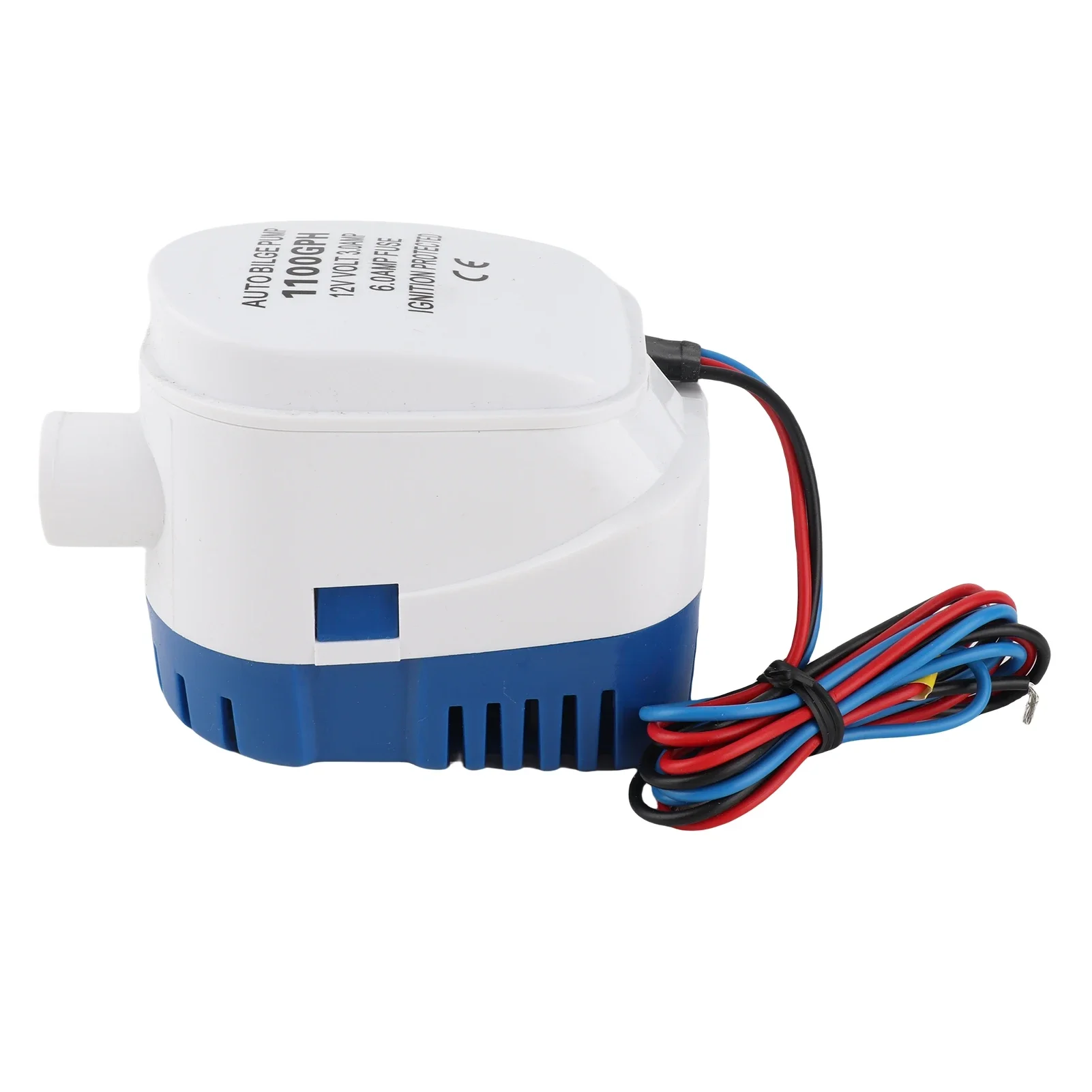 1100GPH Boat 12V Marine Automatic Submersible Bilge Water Pump Fully Auto Float Switch Internal Auto Bilge Water Pump: Default Title