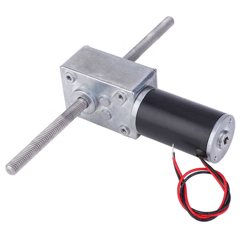 Dual Shaft Gear Motor Worm Gear Motor 24V for High Precision Corrosion Resistance Low Loss Home Use