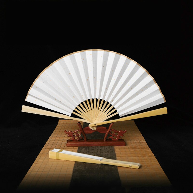 Chinesische Xuan Papier Fan für Kalligraphie Schaffung 4 teile/los Klassische leer Xuan Papier Falten Lüfter Abanicos Para Boda Kunst Versorgung: 26.5x47cm / A