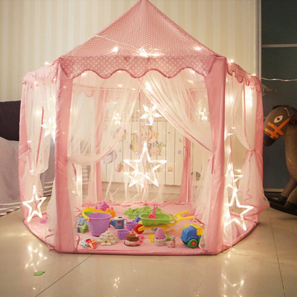 Girl Princess Castle Tents Portable Children Outdoor Garden Folding Play Tent Lodge Kids Ball Pool Playhouse