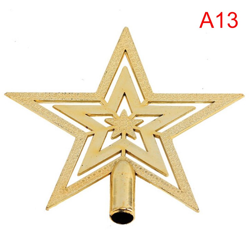 1pc glitter mini star julgran toppers röd guld silver mini star: A13