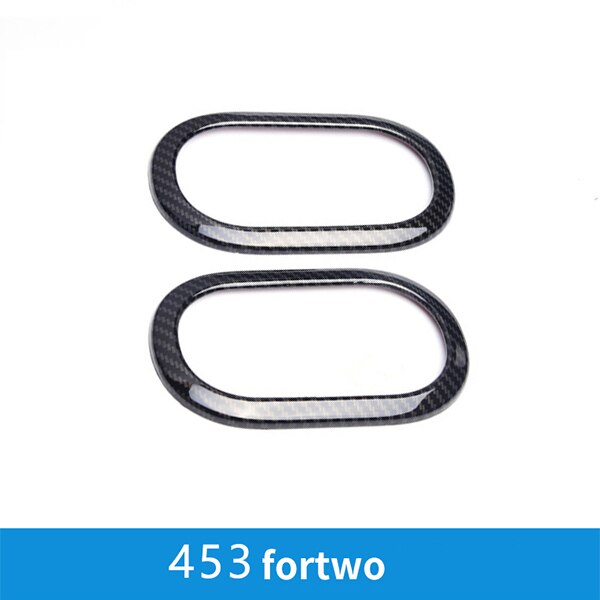 Car inner door bowl Decorative shell cover For Smart Fortwo Forfour 453 car accessories interior styling Modification Sticker: carbon-2PCS