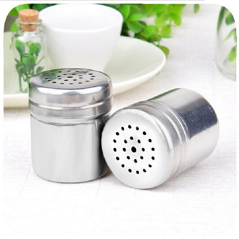 Rustfritt stål kryddergryte kjøkken msg pott husholdning pepper shaker utendørs grill pepper pott metall krydder flaske