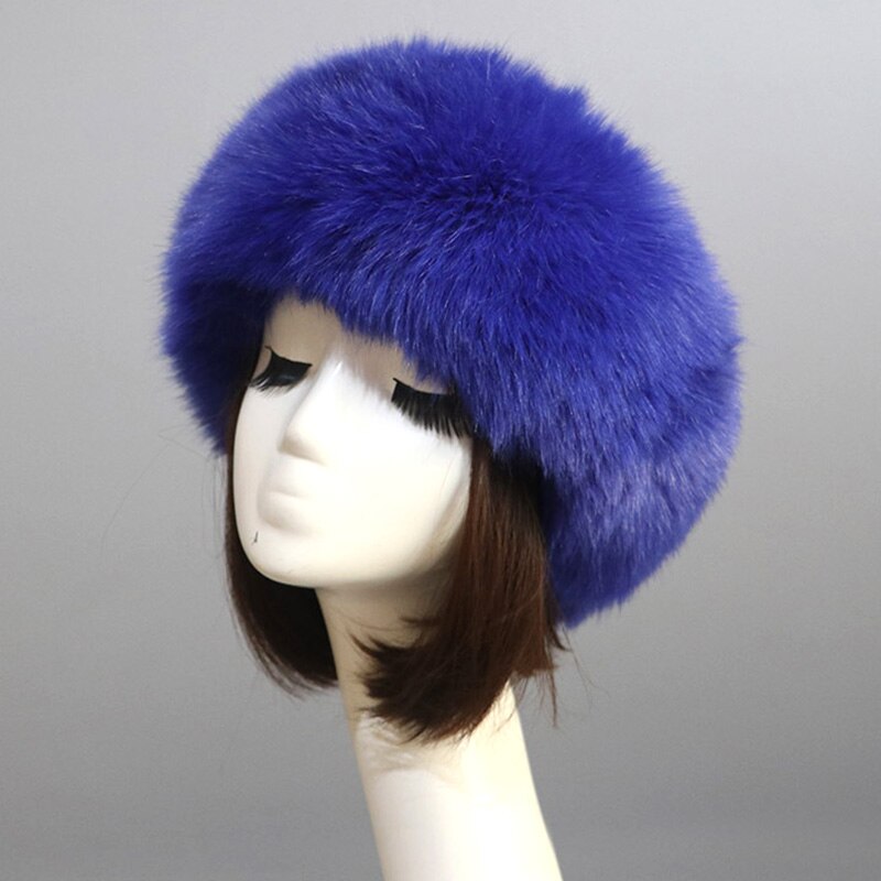 Fascia per capelli soffice spessa invernale per donna uomo pelliccia fascia per capelli cuffie pelose russe turbante elastico copricapo largo cappelli da sci accessori