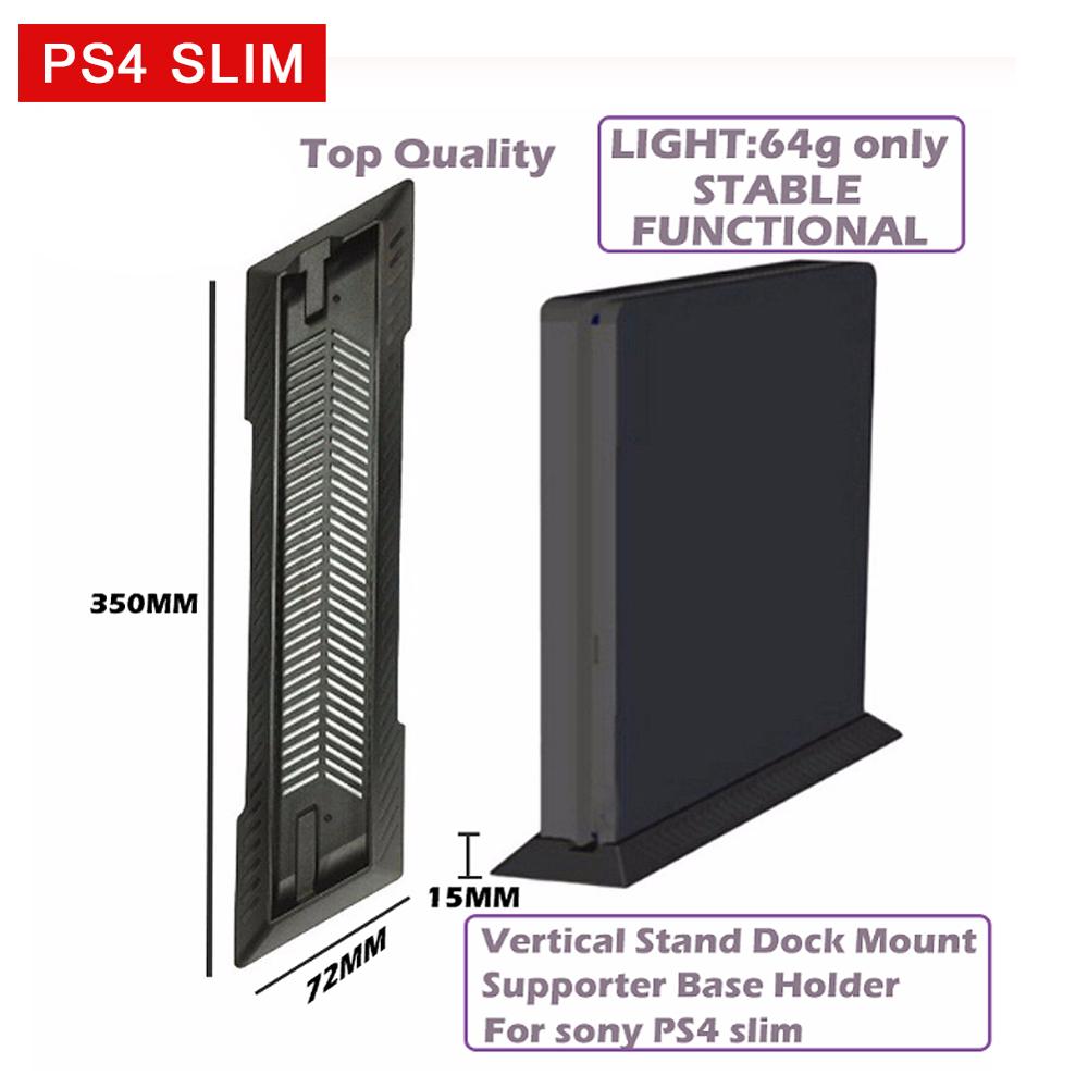 Ps4 Slim Vertical Stand Dock Mount Supporter Base Holder for Sony PS4 Slim Black