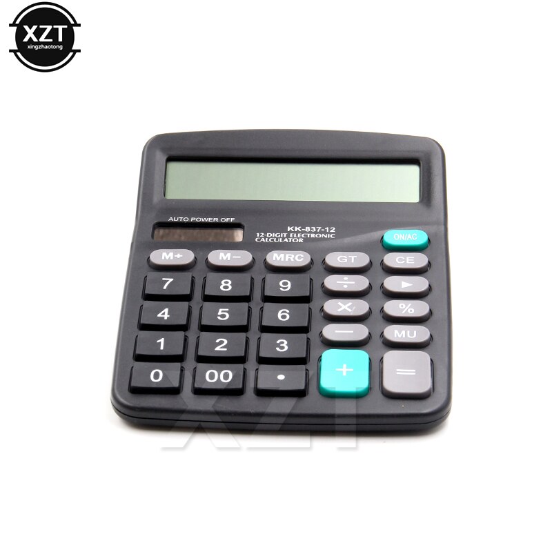 Solar AA Battery Powered Calculator Commercial Office School Calculate Tool 12 Digit Electronic Calculator Big Display Auto off