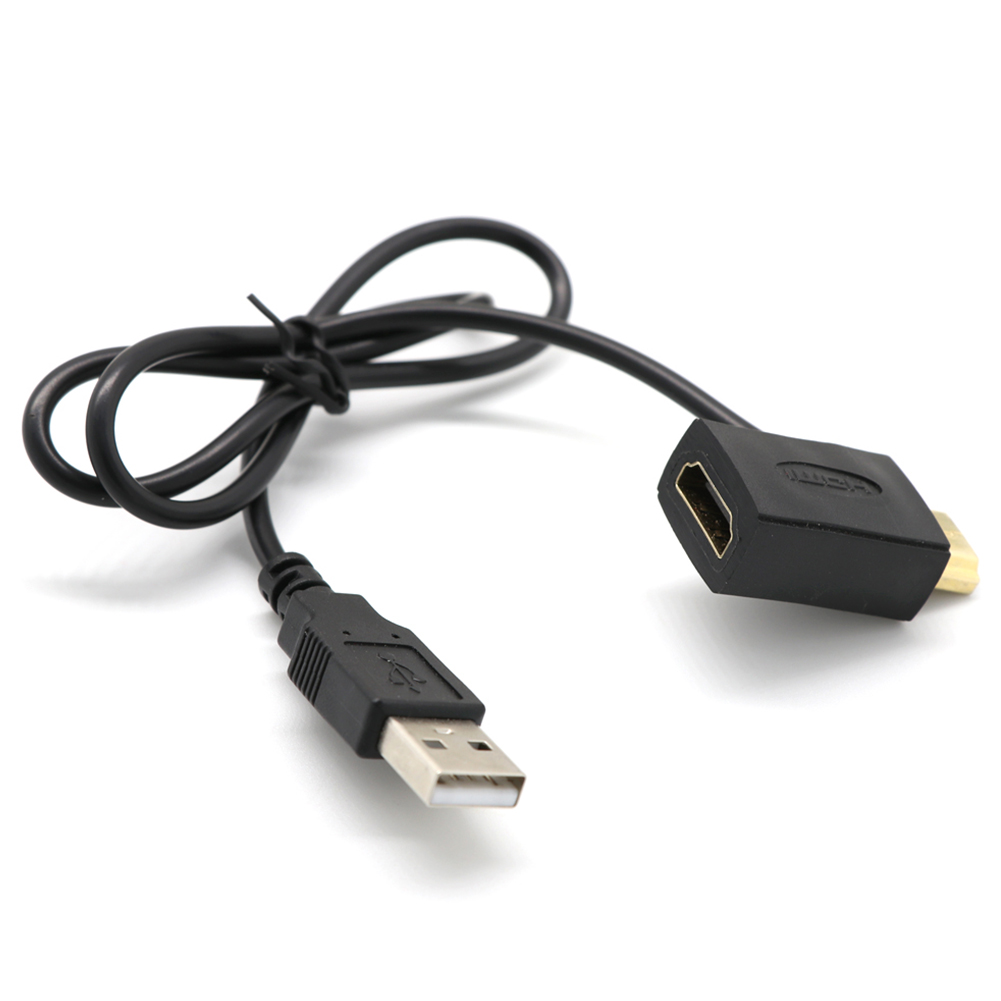 Hdmi Mannelijk Naar Vrouwelijk Connector + Usb 2.0 Oplader Kabel Splitter Adapter Extender