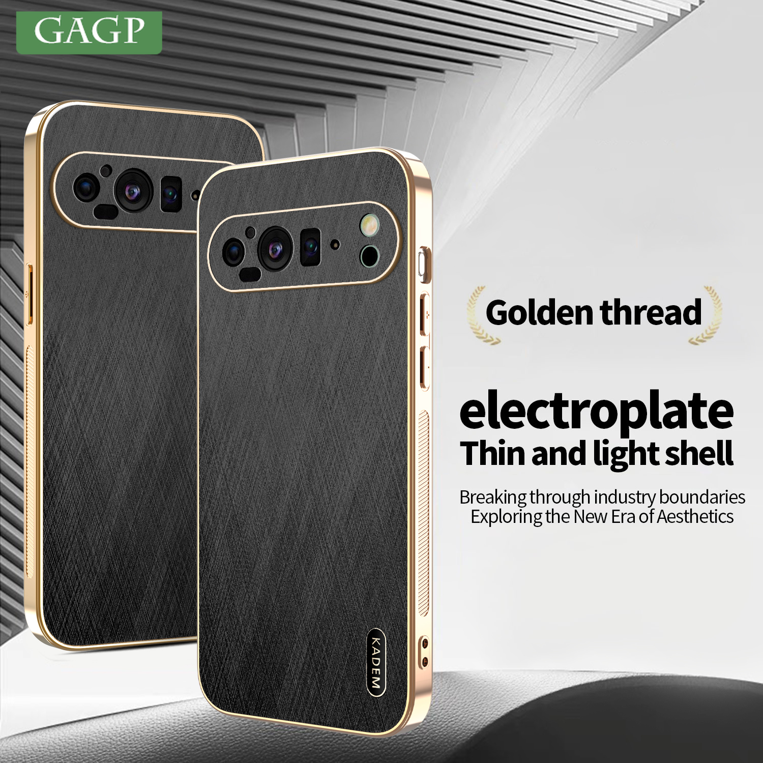 Plating Gold Silk Skin Case For Google Pixel 9 8 7 6 Pro 9 XL 8 7 6 A Leather Shockproof Cover for Pixel 9pro xl 8a 9A 8pro 7A