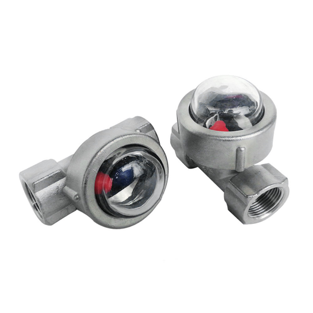 BSPT-visor de acero inoxidable 1/2 para ventana, indicador de flujo de bola flotante para agua y aceite, 3/4 ", 304", 1"