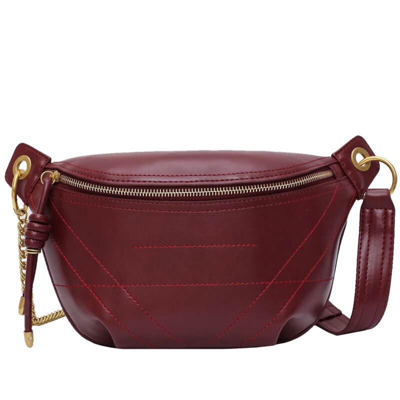 Saco de peito casual bolsa pequena bolsa feminina novo 2020 ins corrente saco do mensageiro saco da multidão ouro metal corrente crossbody saco