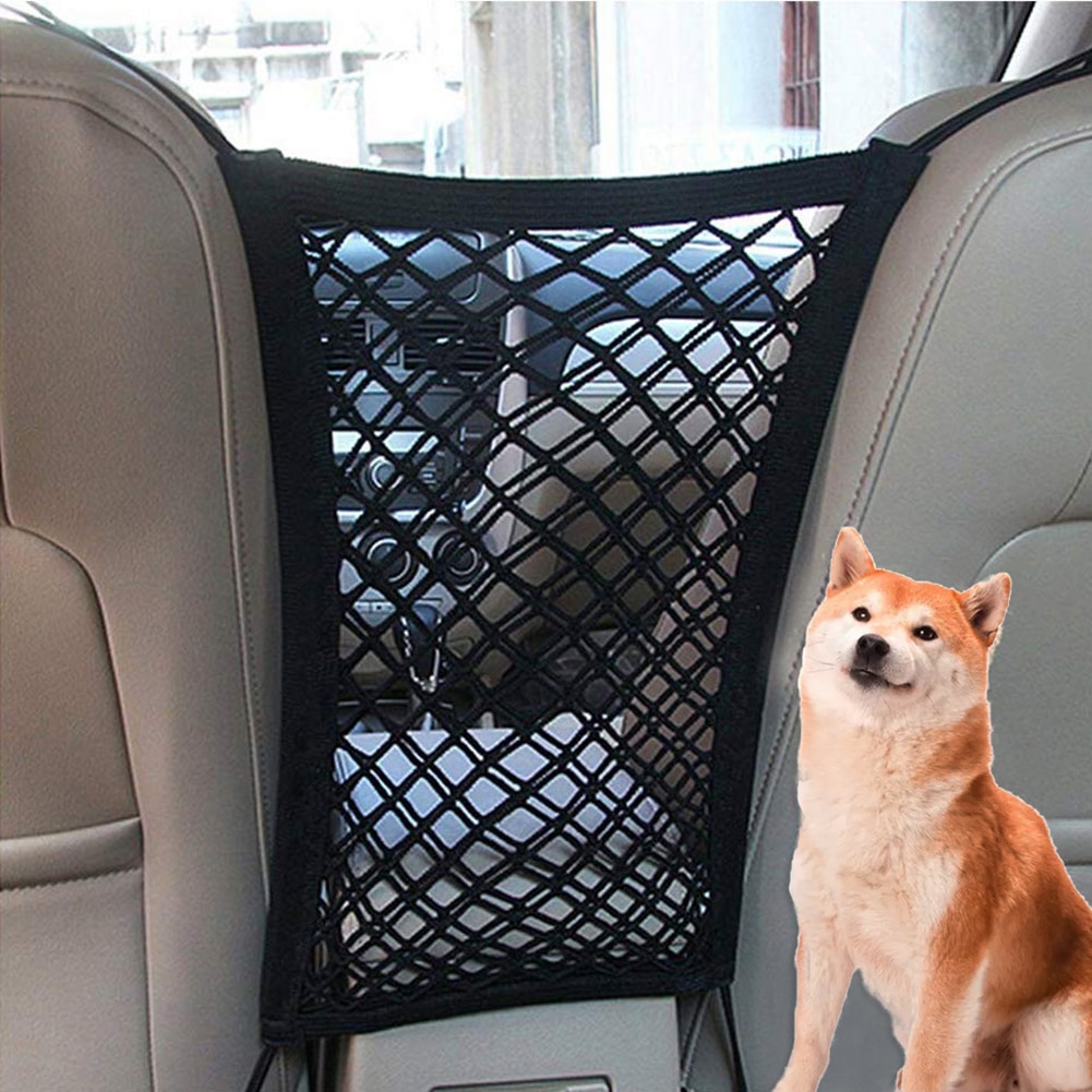 Car Pet Barrier Mesh Dog Car Safety Travel Isolation Net Vehicle Pet Car Back Seat Barrier Mesh Anti-Harassment Pet Products