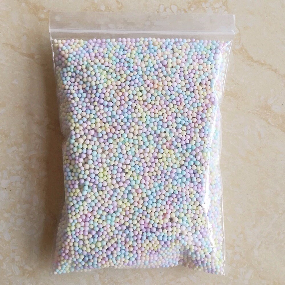 2-3.5mm 16000 stk diy slime bolde ikke blødende farve skumperler slim leverer fyldstof til akvarium dekoration legetøj